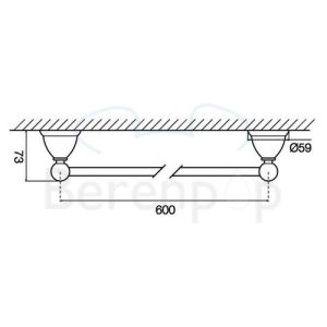 Fima Carlo Frattini Style F604060OR handdoekhouder 60cm goud