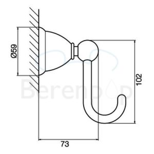 Fima Carlo Frattini Style F60441SN handdoekhaak geborsteld nikkel