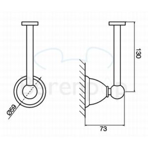 Fima Carlo Frattini Style F60451BR Toilettenpapierhalter ohne Ventil Bronze