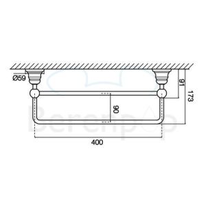 Fima Carlo Frattini Victory F606140BR handdoekhouder dubbel 40cm brons
