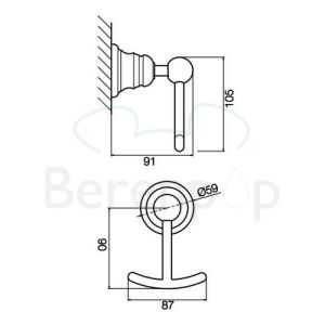 Fima Carlo Frattini Victory F60642OR dubbele handdoekhaak goud