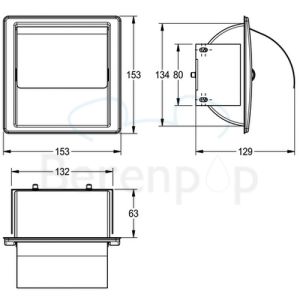 Franke Stratos STRX673E Toilettenpapierhalter mit Abdeckung flächenbündig aus Edelstahl