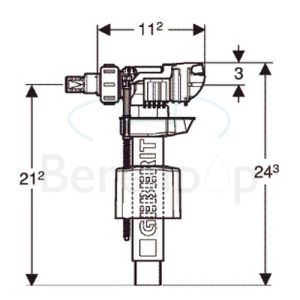 Geberit 240714001 Type 380 float valve (Unifill)