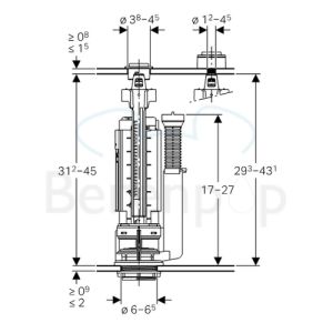 Geberit 282320212 Type 290 flushing mechanism