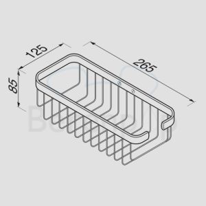 Geesa Basket 140 fles- en sponshouder 265mm chroom