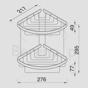 Geesa Basket 183 fles- en sponshouder hoekmodel dubbel chroom