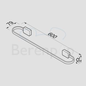 Geesa Bloq 7007 wall towel holder 60cm chrome