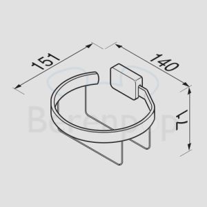 Geesa Bloq 7012 reserverolhouder chroom (OUTLET)