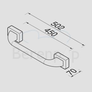 Geesa Bloq 703145 wall towel holder 45cm chrome