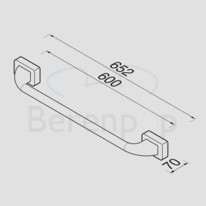 Geesa Bloq 703160 wall towel holder 60cm chrome