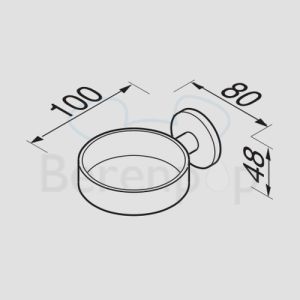 Geesa Hair Dryer 646502 holder for hair dryer 6480/6482 chrome