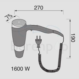 Geesa Hair Dryer 6482 haardroger 1600W zwart/ chroom