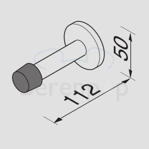 Geesa Hotel 1127 Türstopper Edelstahl gebürstet