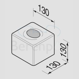 Geesa Papiertuchbox Hotel 121102 freistehend chrom