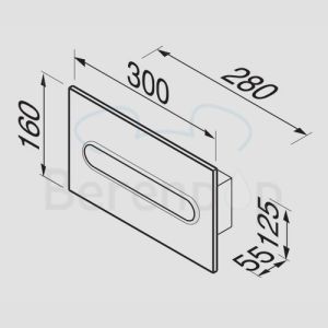 Geesa Hotel 123 Papiertuchbox eingelassener Edelstahl poliert