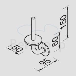 Geesa Hotel 126 reserverolhouder chroom