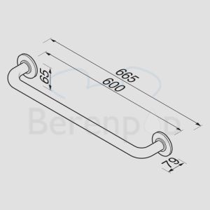 Geesa Hotel 13160 Wandhandtuchhalter 60cm Chrom