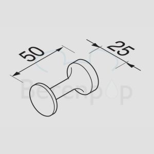 Geesa Hotel 2802 haak 5cm chroom