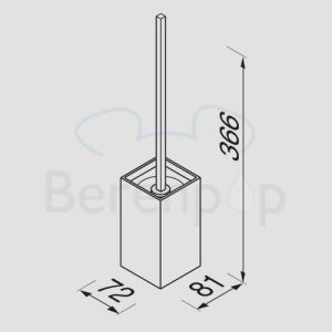 Geesa Hotel 511306 toilet brush holder wall (black brush head) chrome