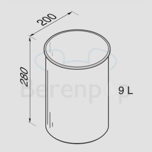 Geesa Hotel 640 Abfallbehälter 9 Liter Edelstahl poliert