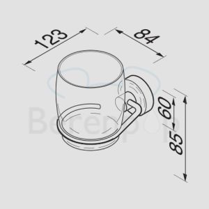 Geesa Luna 5502 glass holder chrome