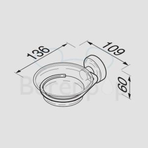 Geesa Seifenhalter Luna 5503 chrom