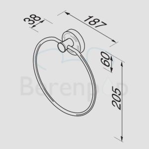 Geesa Luna 5504 Handtuchring chrom