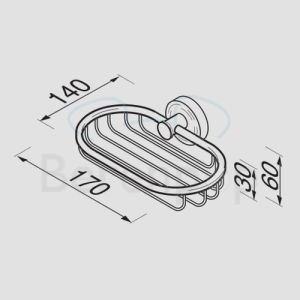 Geesa Luna 5506 sponge and soap holder chrome