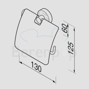 Geesa Luna 5508 toilet roll holder with flap chrome