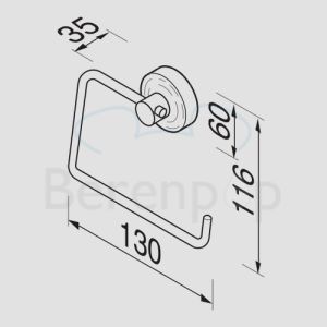 Geesa Luna 5509 toilet roll holder chrome