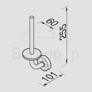 Geesa Luna 5518 spare roll holder double chrome