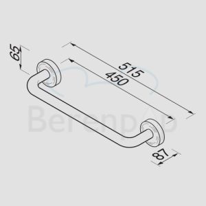 Geesa Luna 552945 wall towel holder 45cm chrome