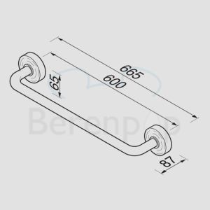 Geesa Luna 552960 wall towel holder 60cm chrome