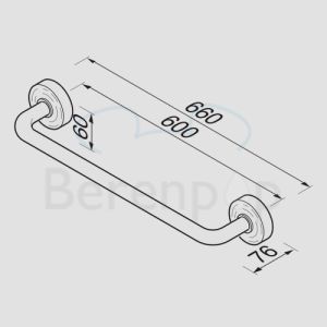 Geesa Luna 553160 wall towel holder 60cm chrome