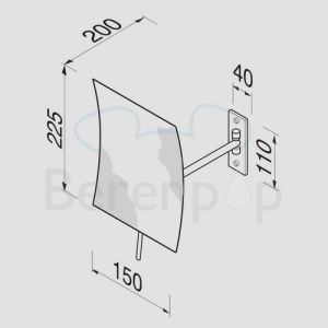 Geesa Mirror Cosmetic 1083 magnifying mirror 3x chrome