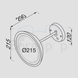 Geesa Mirror Cosmetic 1088 magnifying mirror 3x with LED lighting chrome