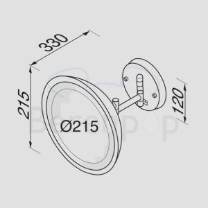 Geesa Mirror Cosmetic 1093 magnifying mirror 3x with LED lighting chrome