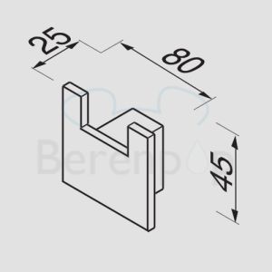 Geesa Modern Art 351502 double hook chrome