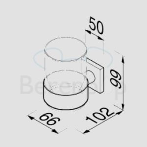 Geesa Nelio 680202 glass holder chrome