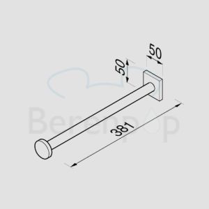 Geesa Nelio 680502 1-lids towel holder 381mm chrome