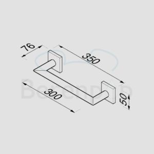 Geesa Nelio 680602 badgreep 30cm chroom