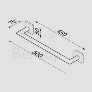 Geesa Nelio 68070245 wall towel holder 45cm chrome