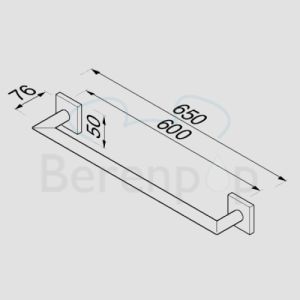 Geesa Nelio 68070260 wall towel holder 60cm chrome