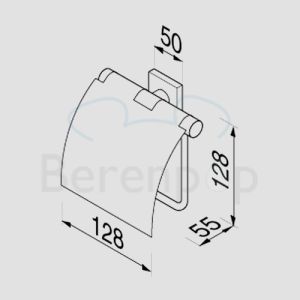 Geesa Nelio 680802 toilet roll holder with flap chrome
