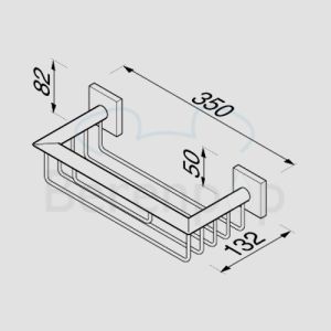 Geesa Nelio 681402 bottle and sponge holder 350mm chrome