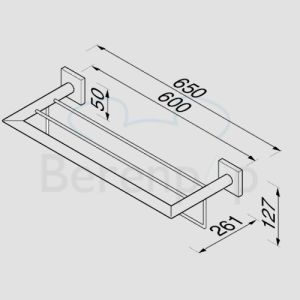Geesa Nelio 685202 bath towel tray 60cm chrome