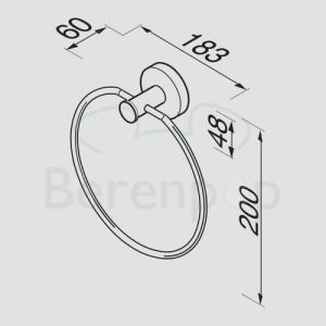 Geesa Nemox Edelstahl 650405 Handtuchring Edelstahl gebürstet
