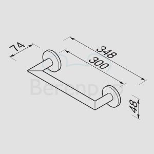 Geesa Nemox 650602 badgreep 30cm chroom