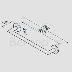 Geesa Nemox 65070245 Wandhandtuchhalter 45cm chrom