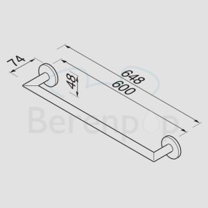 Geesa Nemox 65070260 Wandhandtuchhalter 60cm Chrom